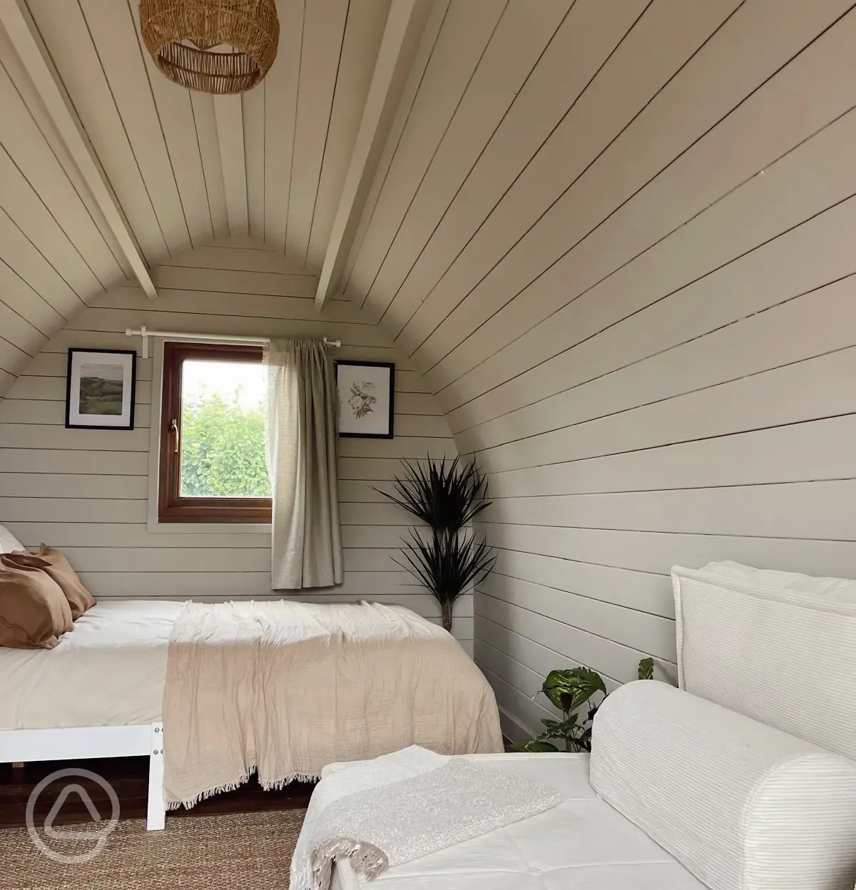 Glamping pod interior