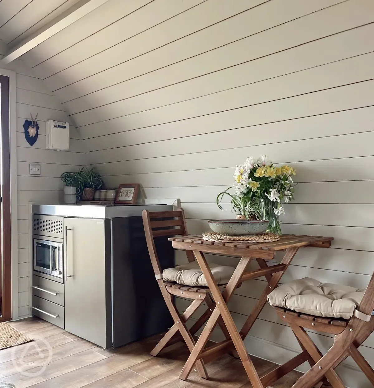 Glamping pod kitchenette