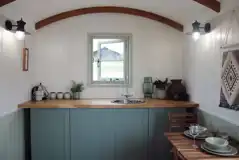 Shepherds hut kitchenette