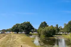 Lake and camping pitches at Meadow View Country Park