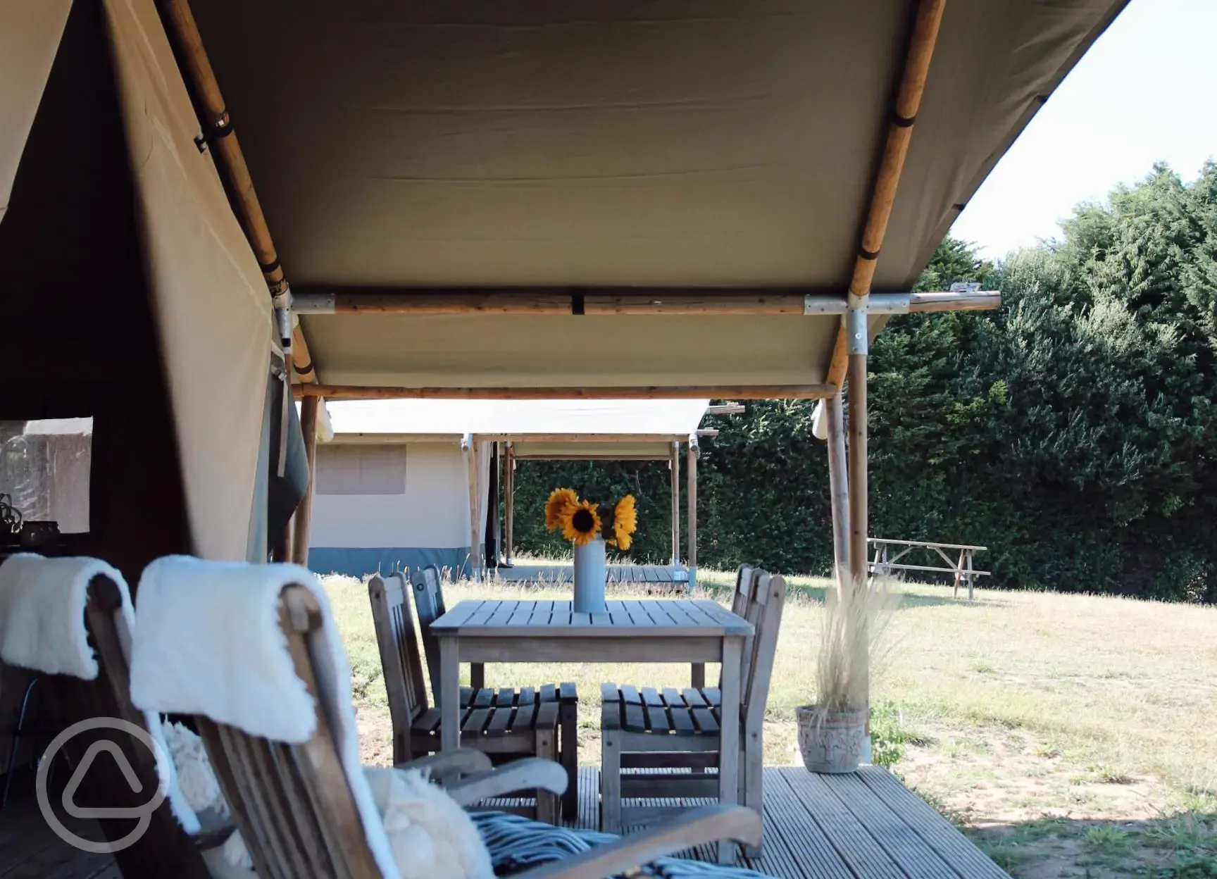 Safari tent exterior