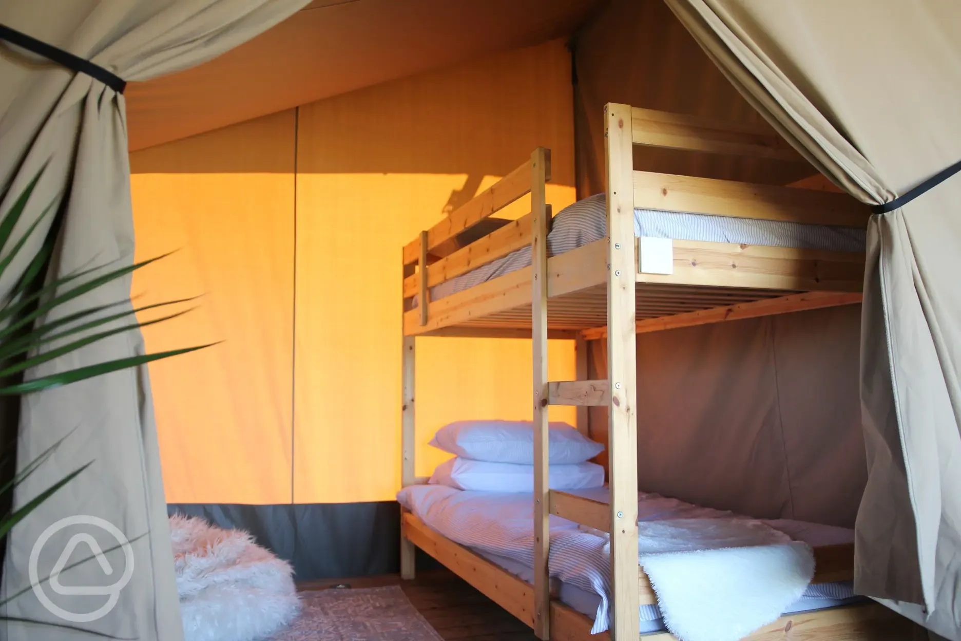 Safari tent bedroom