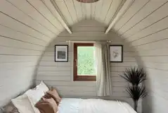 Glamping pod bedroom