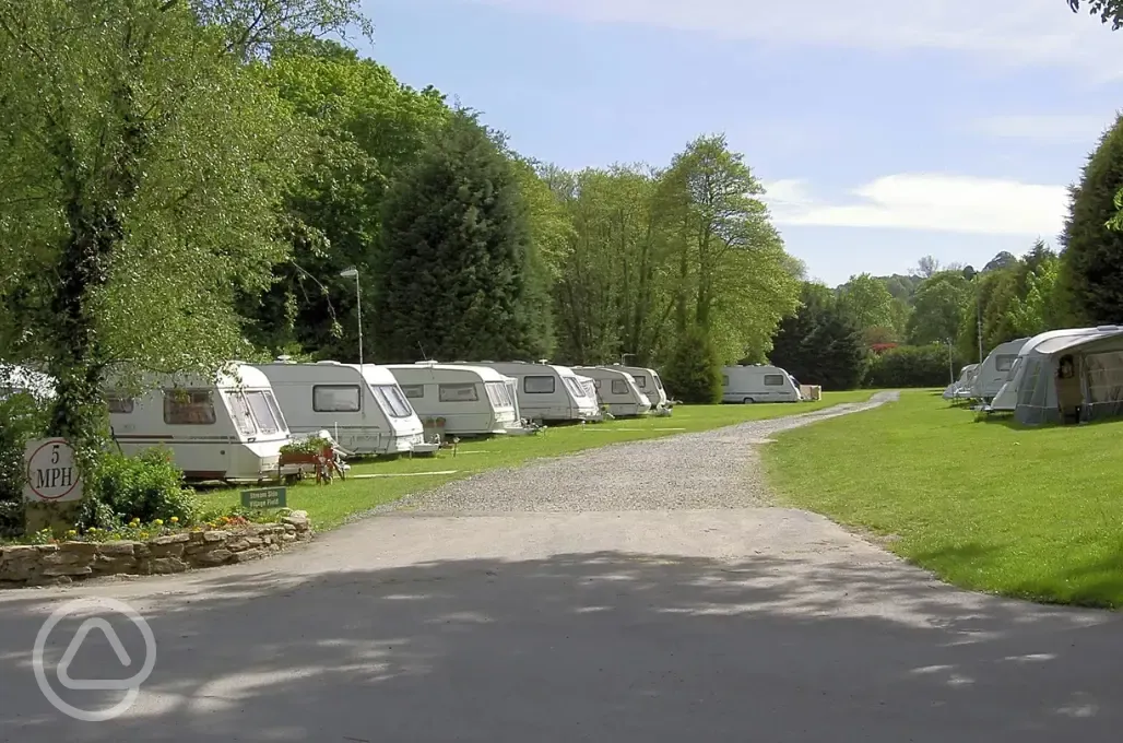 Grass and hardstanding touring pitches 