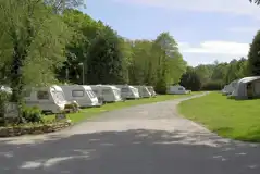 Grass and fully serviced hardstanding touring pitches (12m x 12m)