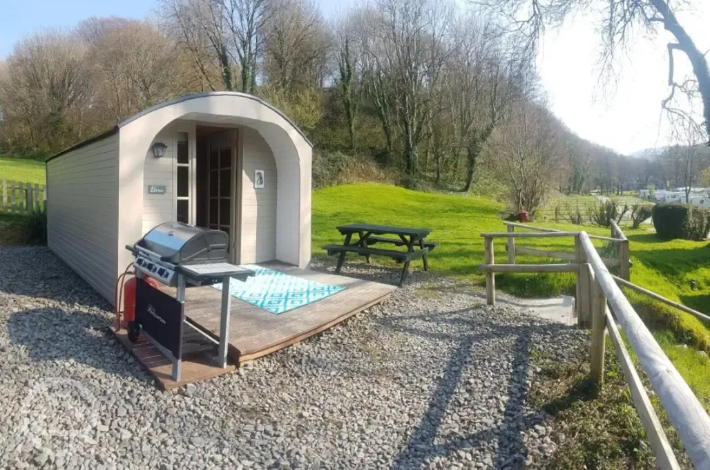 Camping pods exterior 