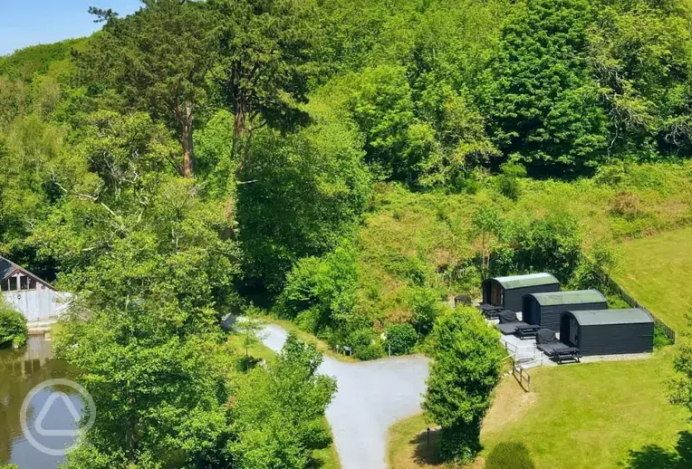 Unfurnished camping pods (4m x 2.75m) at Mill Park Campsite