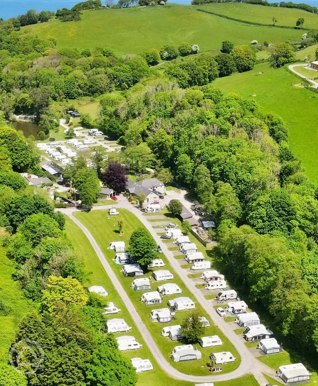 Aerial of touring pitches