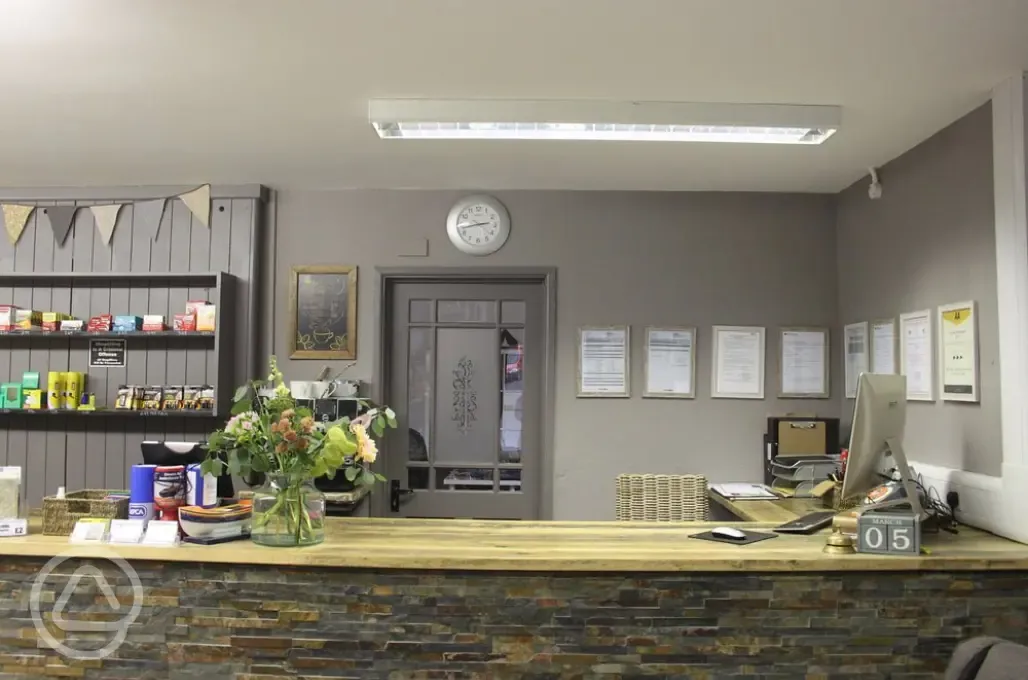 Reception and shop