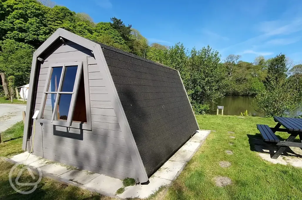 Camping pods exterior 