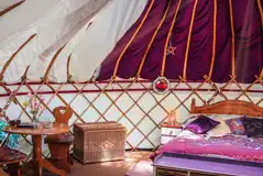 Woodland yurt interior Woodland yurt interior