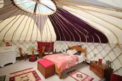 Woodland yurt interior Woodland yurt interior