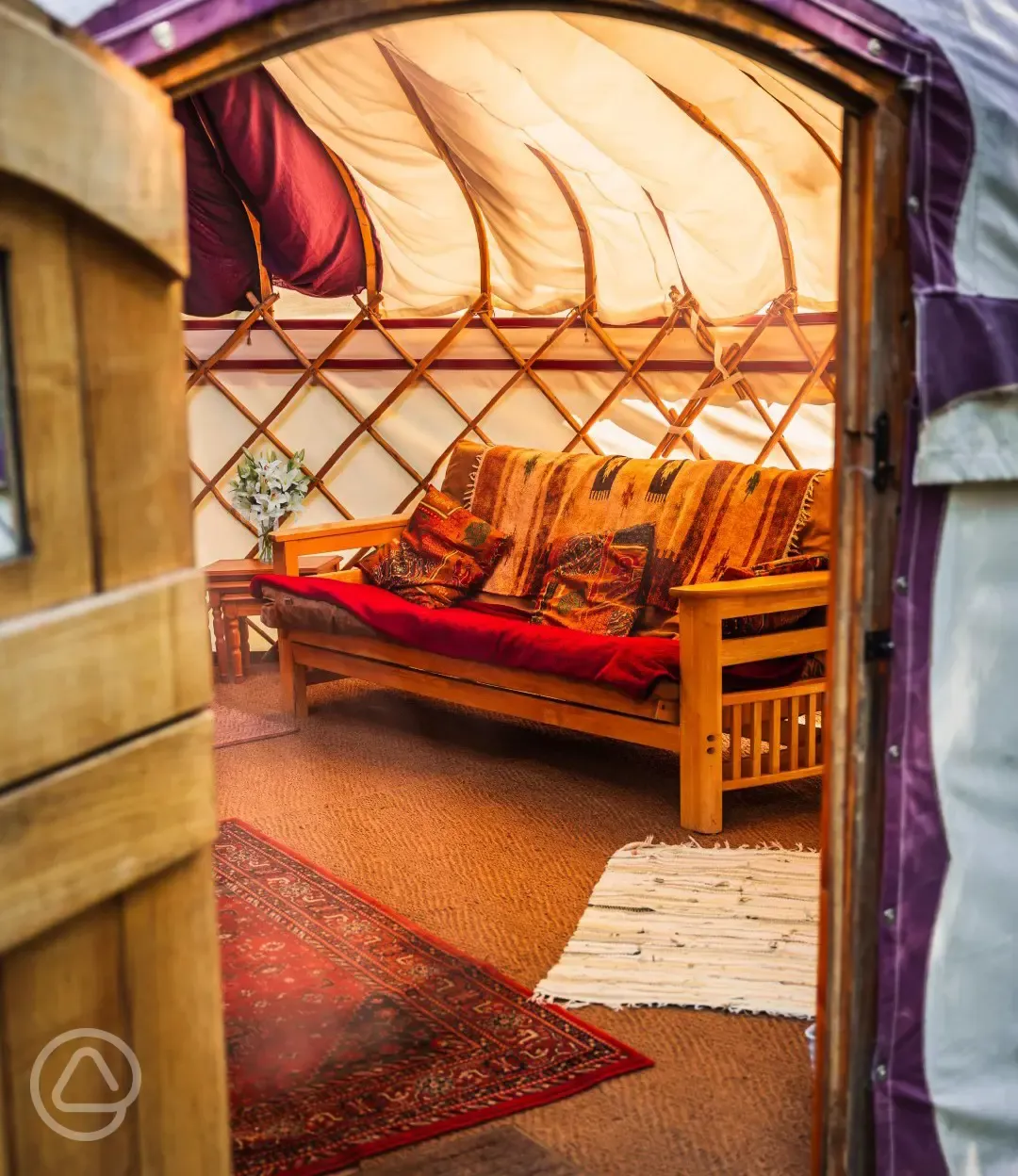 Woodland yurt interior