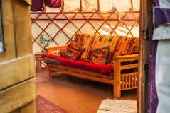 Woodland yurt interior Woodland yurt interior