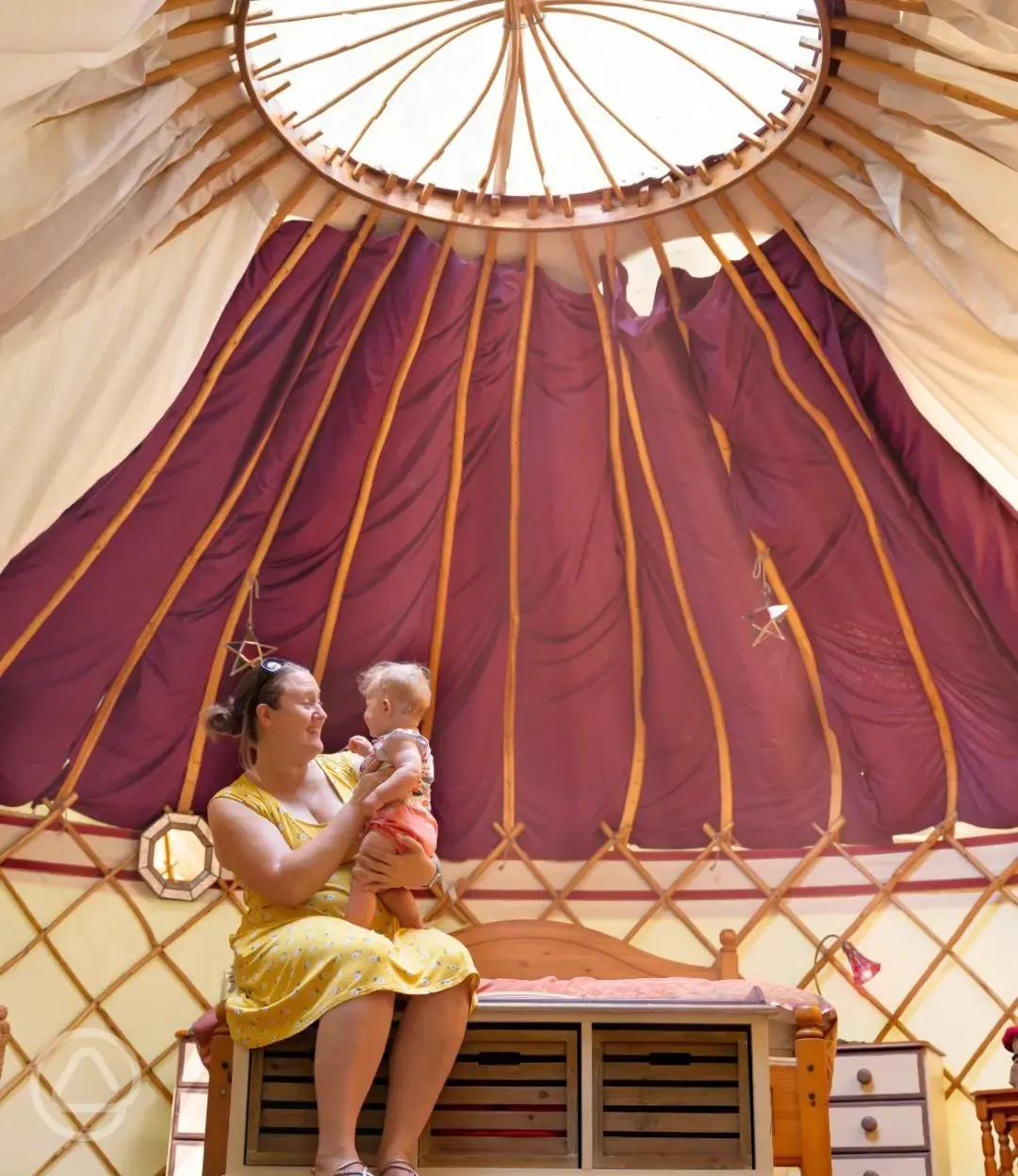 Woodland yurt interior