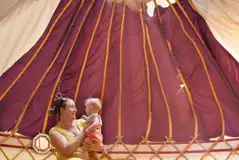 Woodland yurt interior Woodland yurt interior
