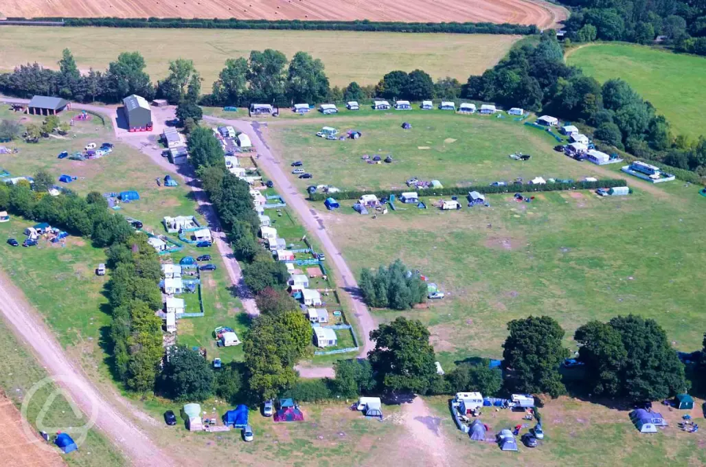 Aerial of the campsite