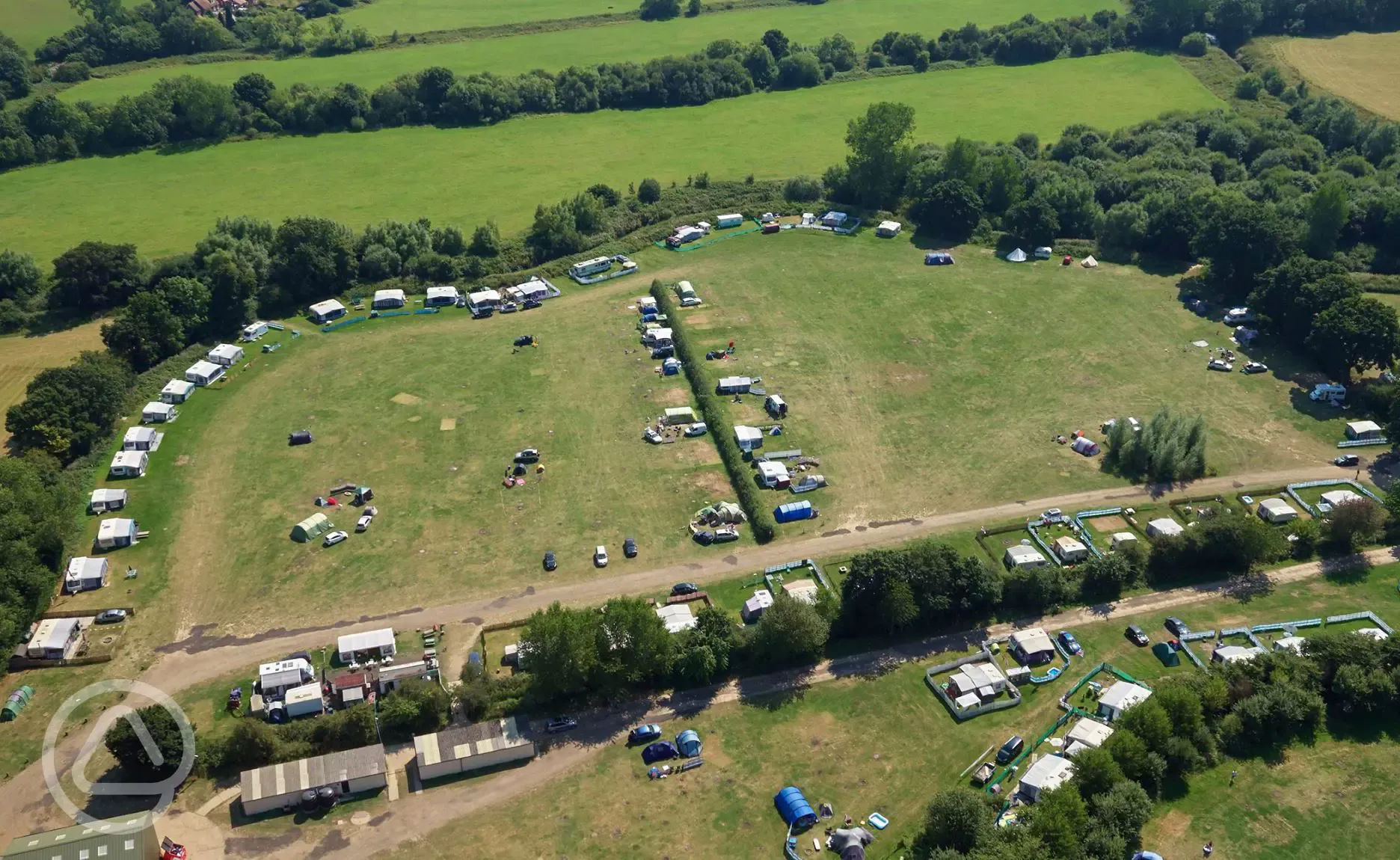 Aerial of the campsite