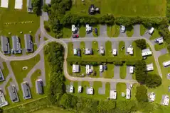 Birdseye view of the electric hardstanding pitches