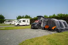 Electric hardstanding pitches on gravel