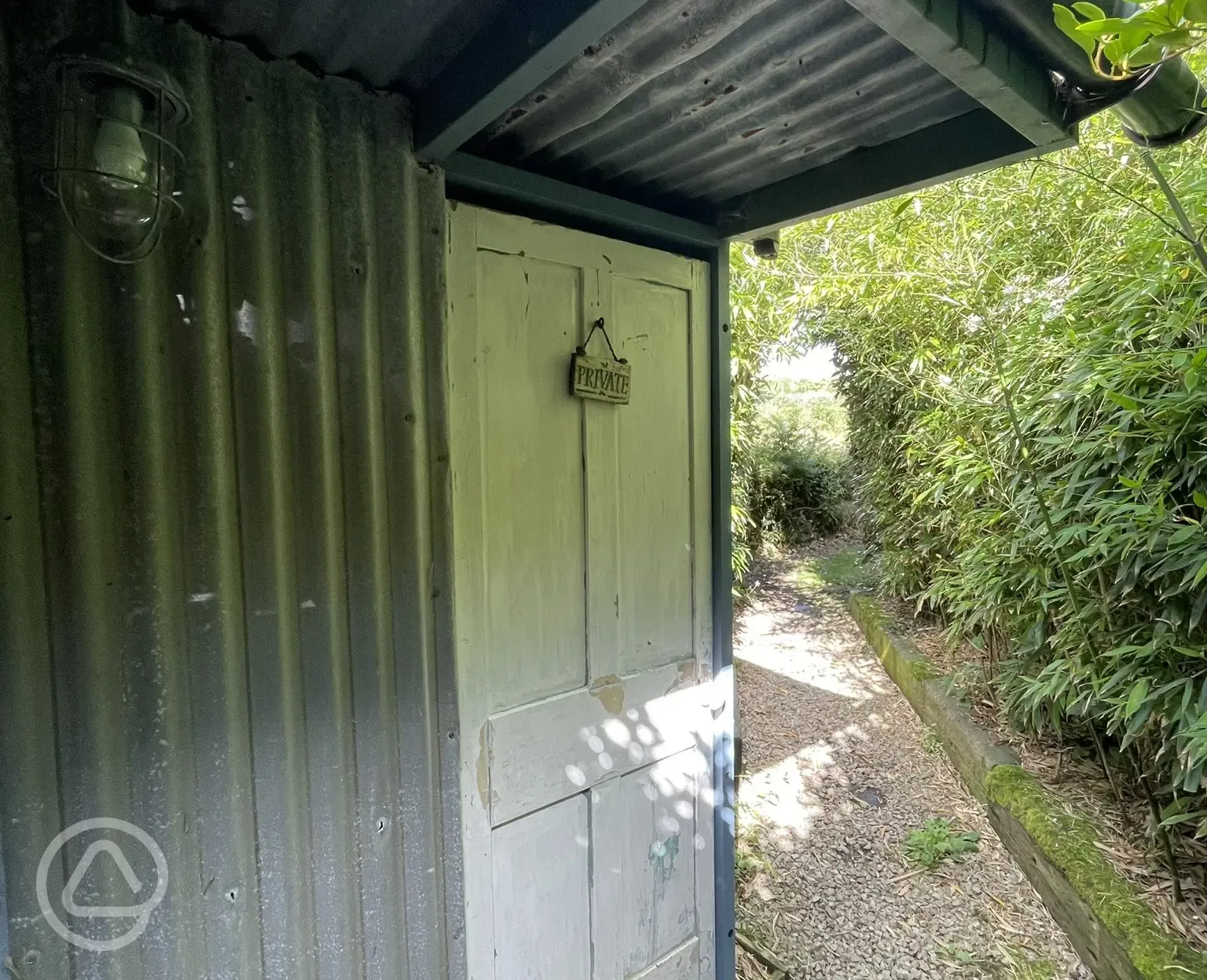 Shepherd's hut private bathroom