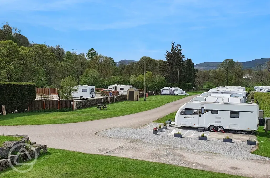 Hardstanding and grass pitches 