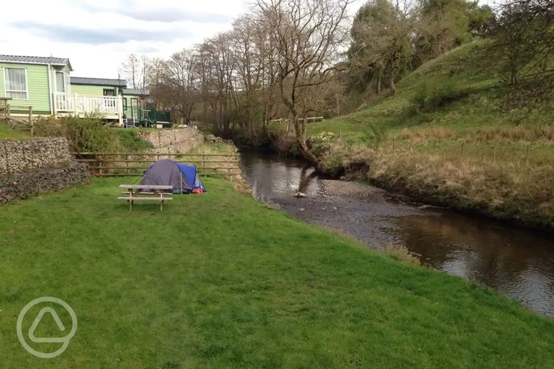 Riverside camping at Laneside Caravan Park