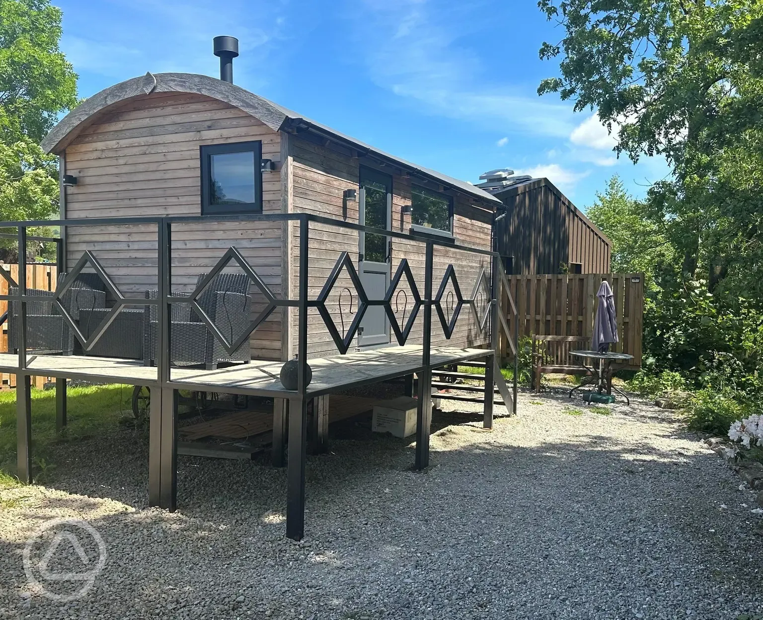 Shepherd's hut exterior