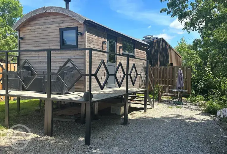 Shepherd's hut exterior