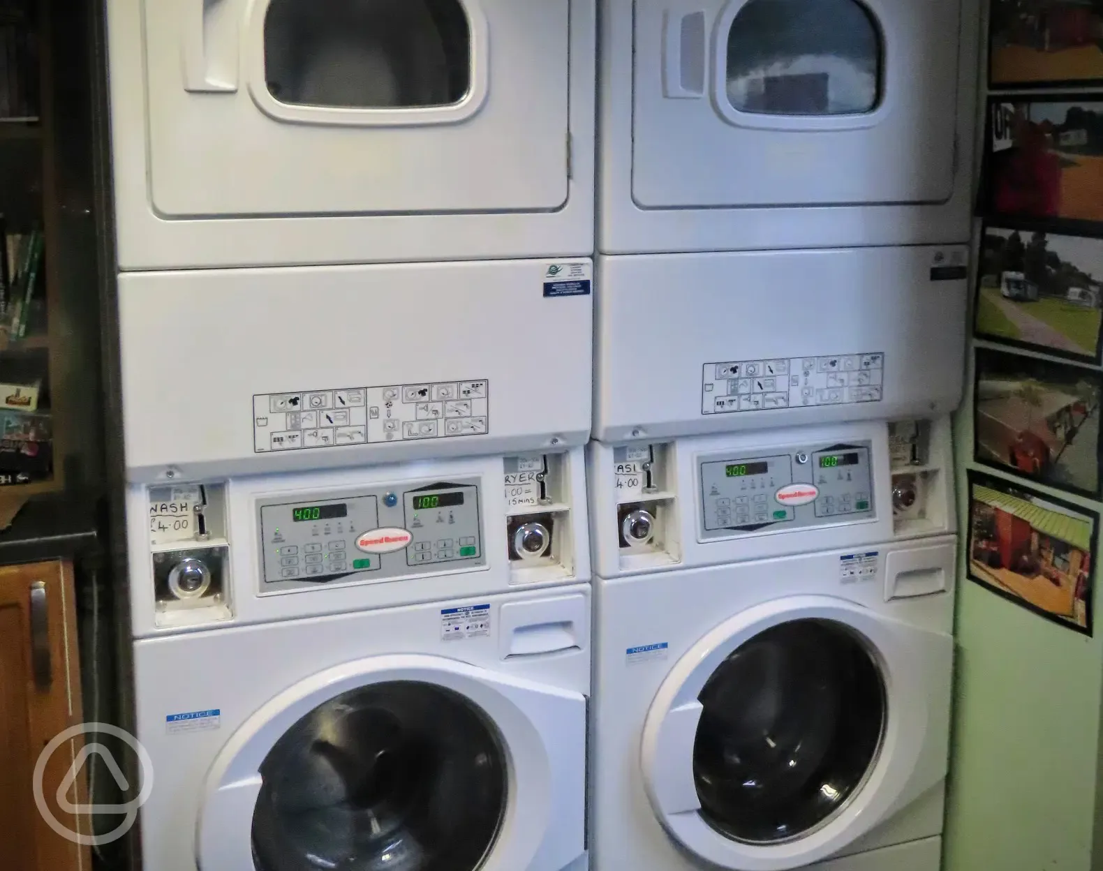 Laundry room with washers and dryers