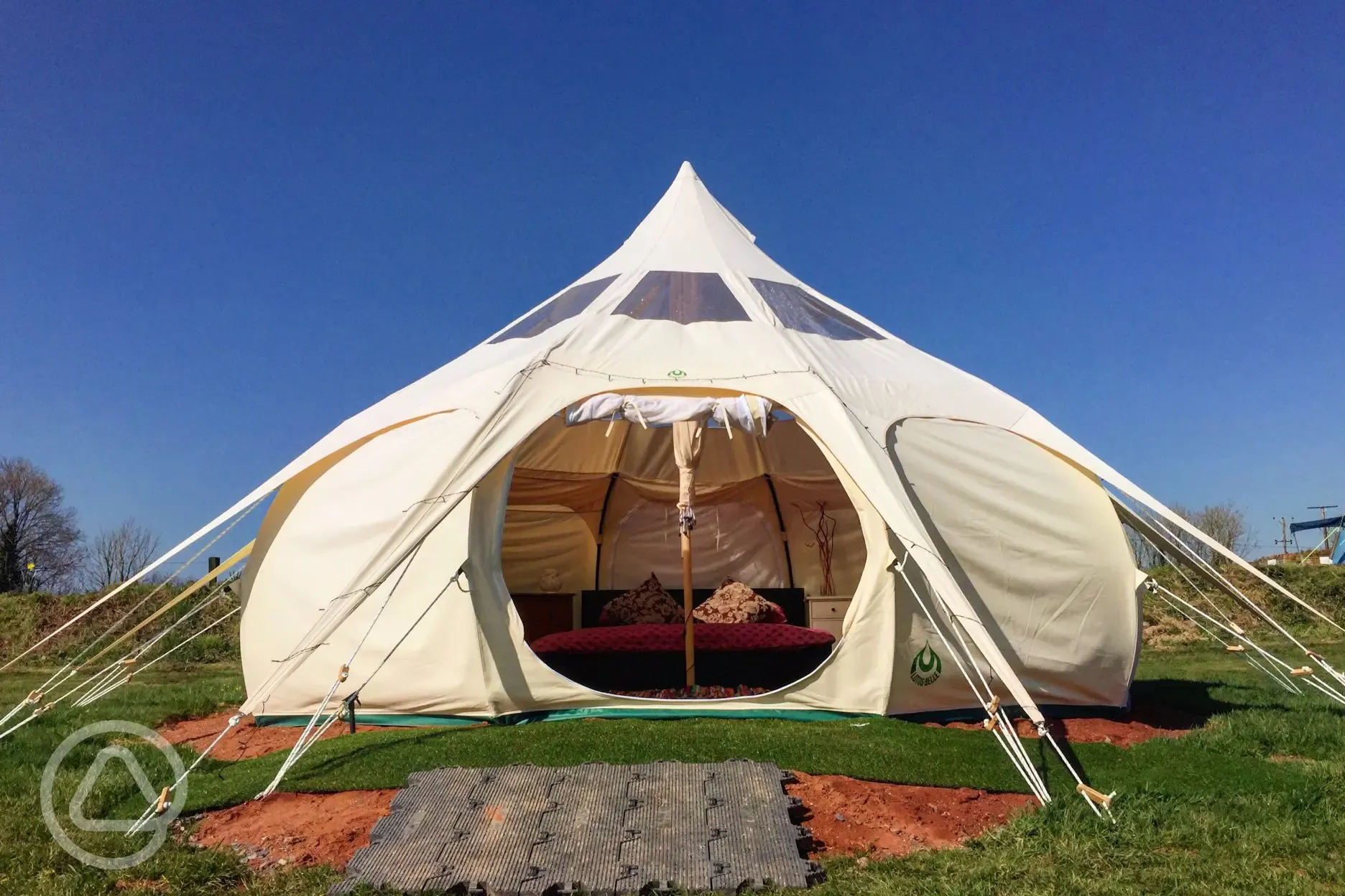 Bell tents at Wimbleball Lake