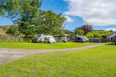 Electric grass pitches at Birchbank Camping Site (10 amp hook up)