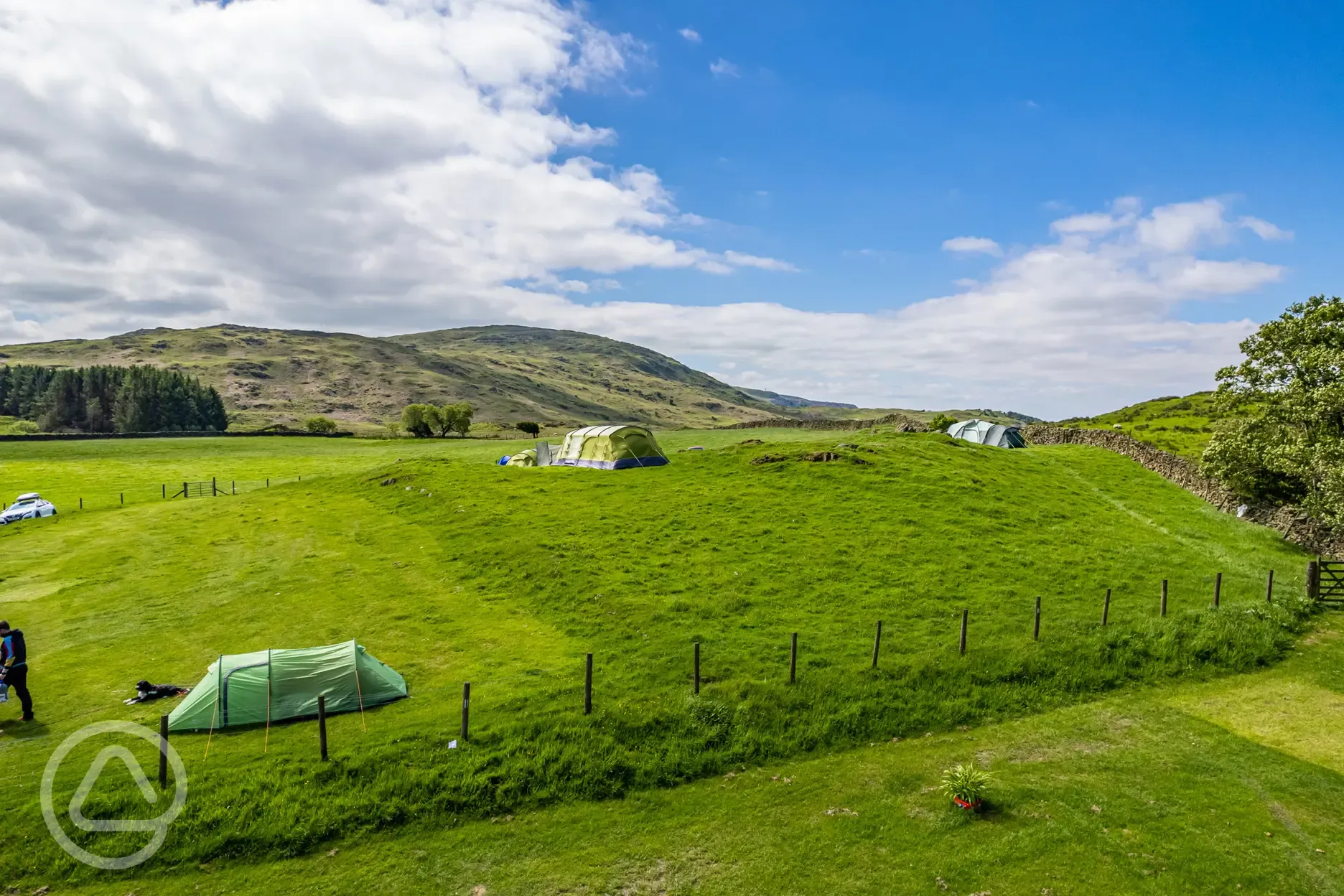 Non electric grass pitches for tents, roof tents and campervans