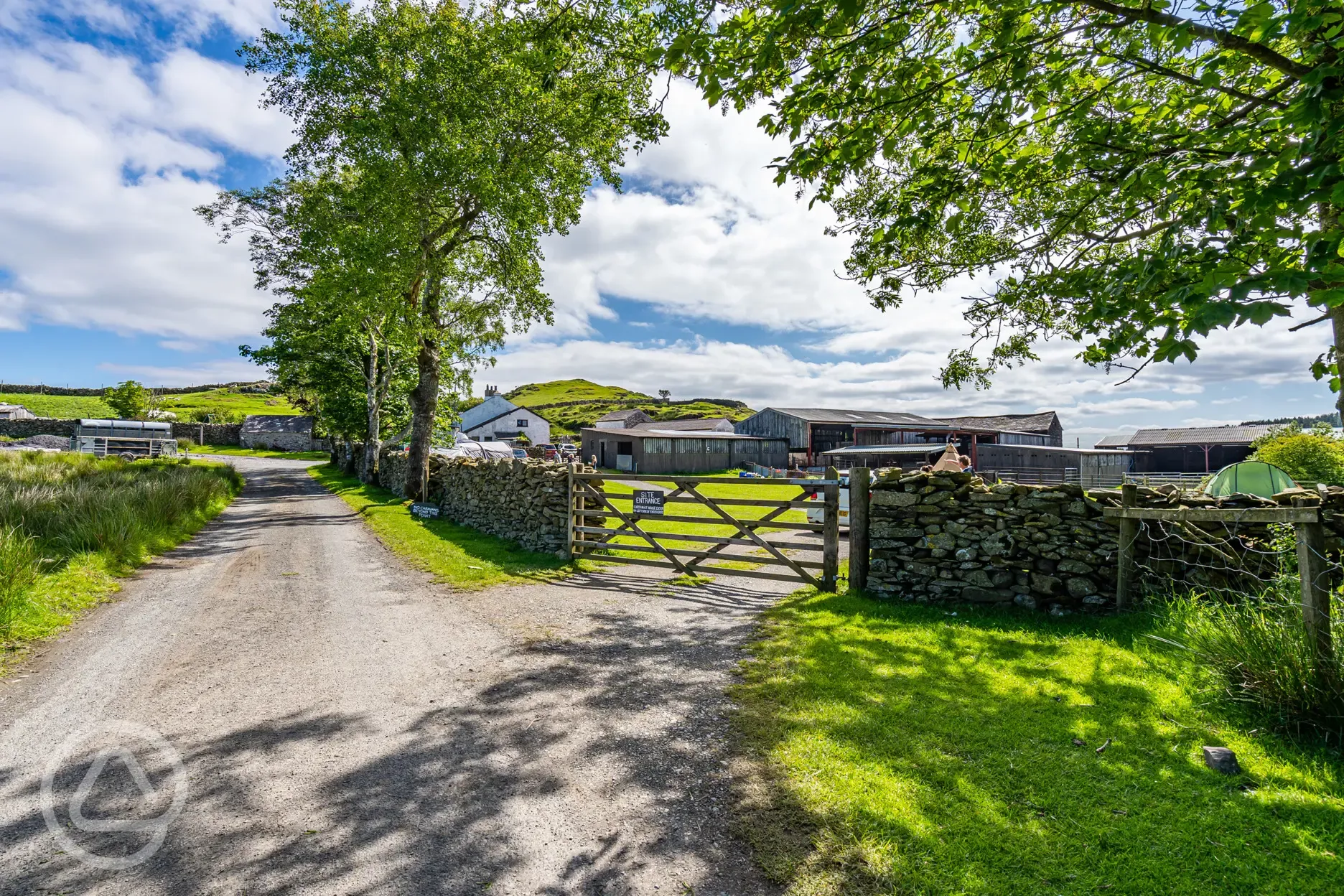 Birchbank Camping Site entrance 