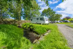Electric grass pitches at Birchbank Camping Site (10 amp hook up)