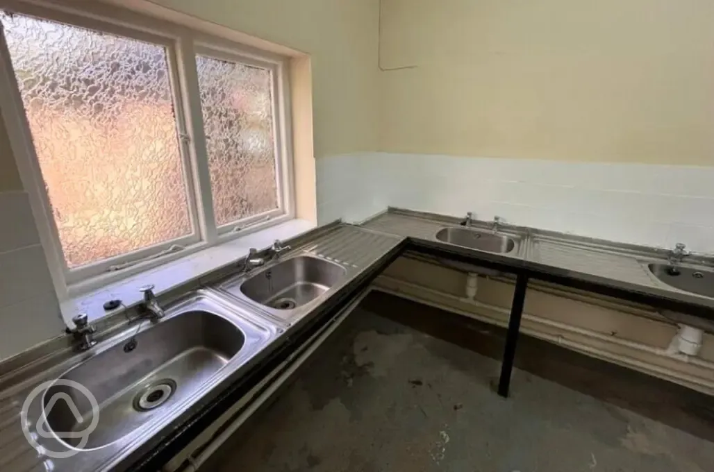 Indoor washing up area