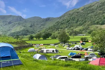 Overview of Sykeside Camping Park with mountain views
