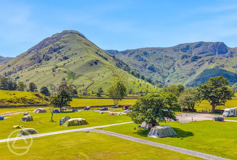 Sykeside Camping Park in the Dovedale Valley of the Lake District