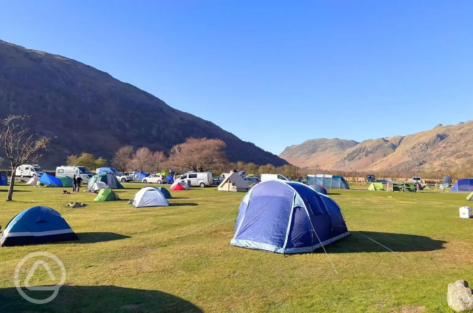 Non electric grass pitches for tents only