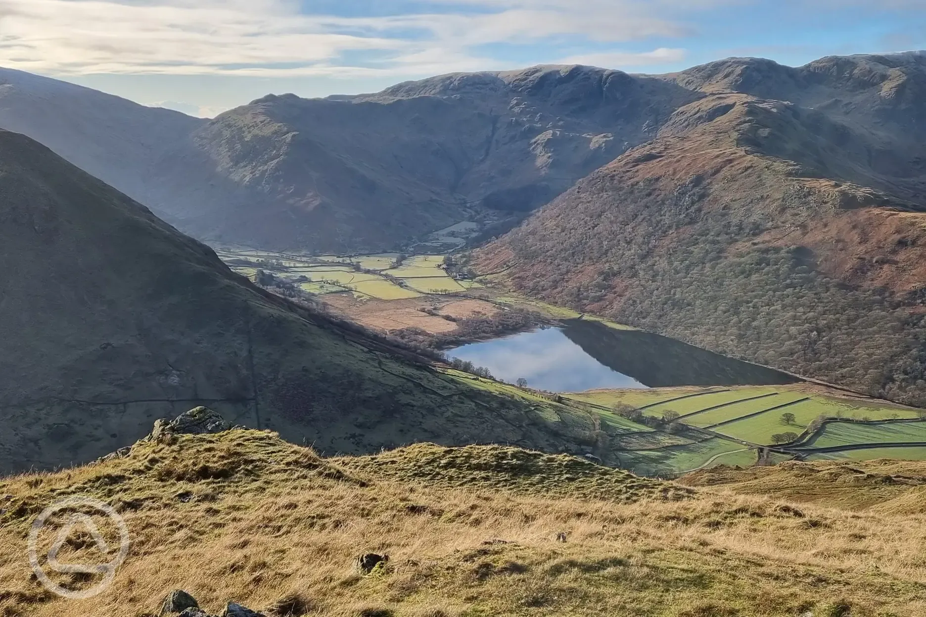 View of Brotherswater and the site from nearby walk
