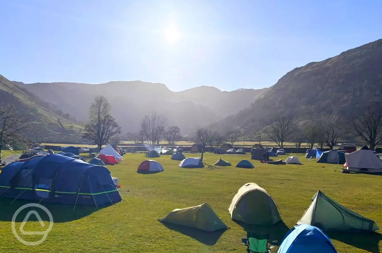 Non electric grass pitches for tents only