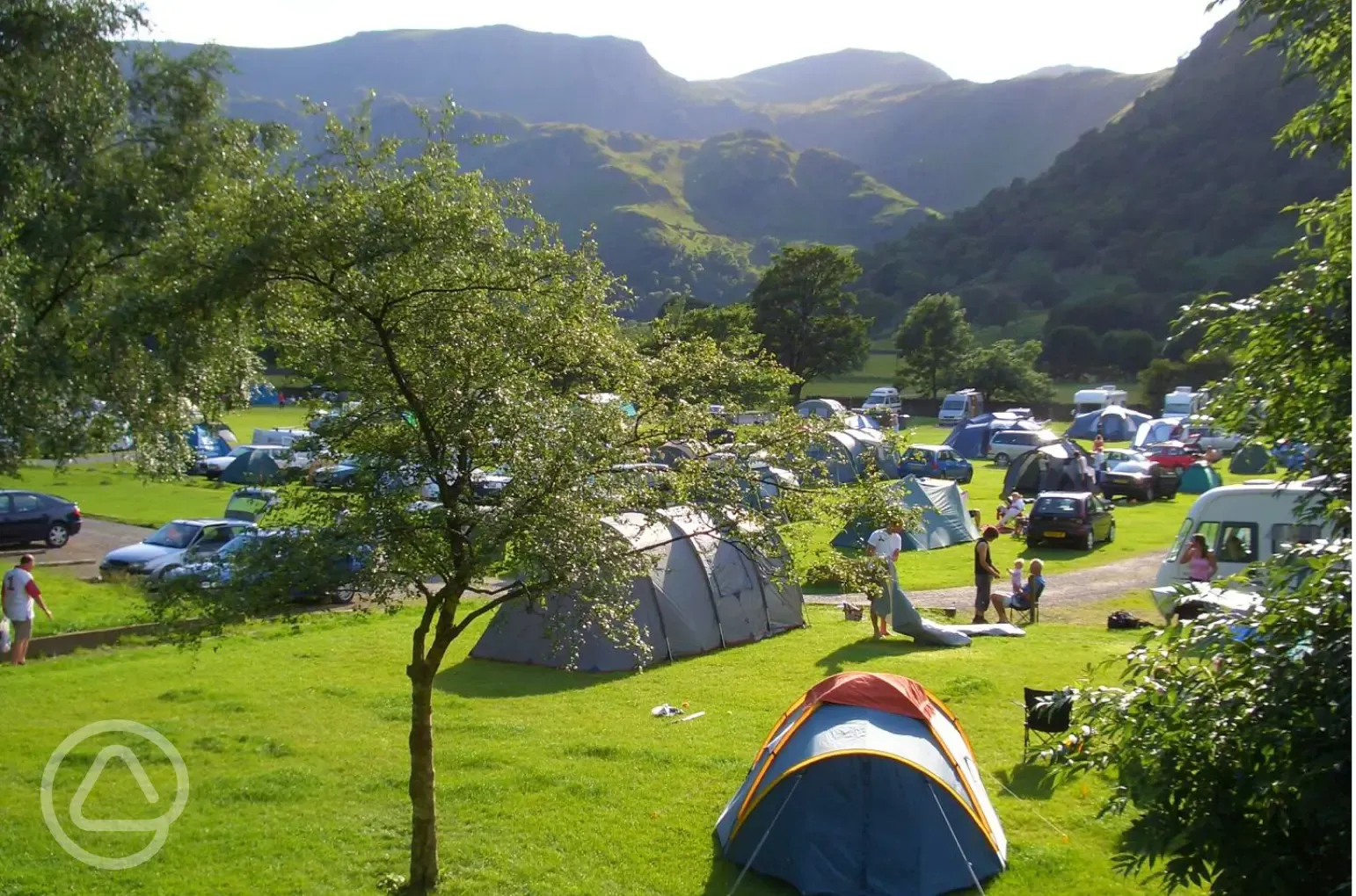 Non electric grass pitches for tents only