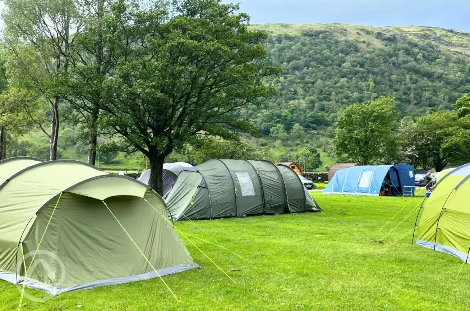 Non electric grass pitches for tents only
