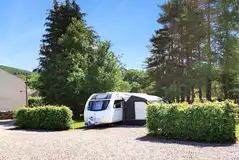 Fully serviced touring pitches with 16 amp electric, water and grey waste