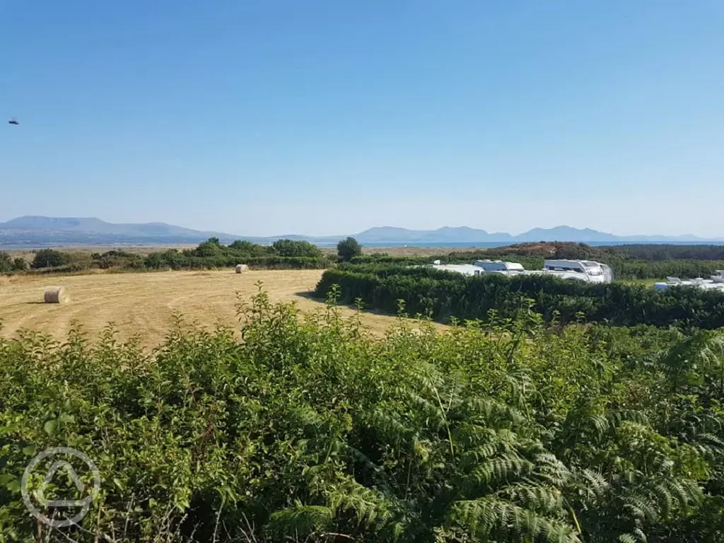 Pitches in country fields Awelfryn