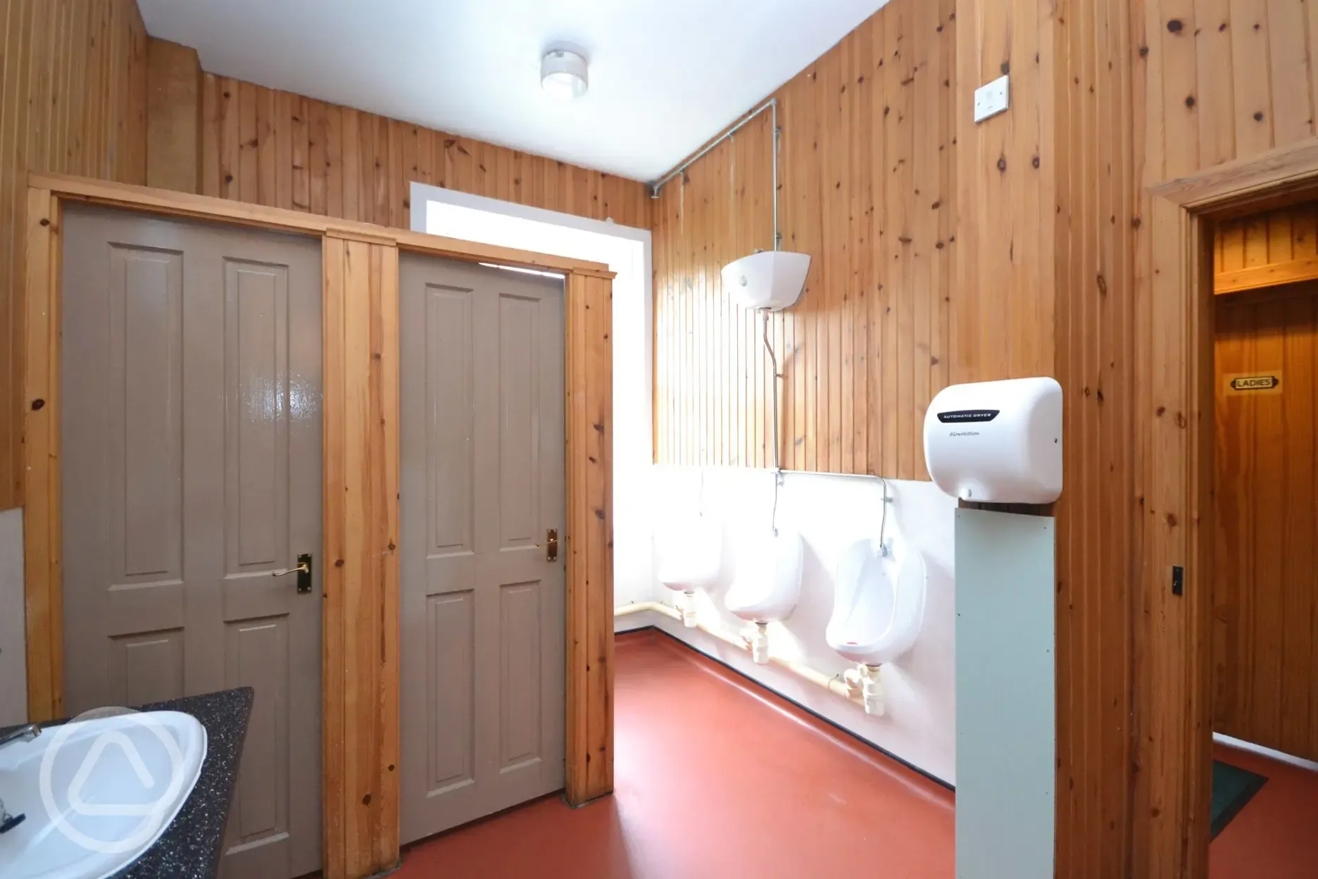 Shower and toilet block