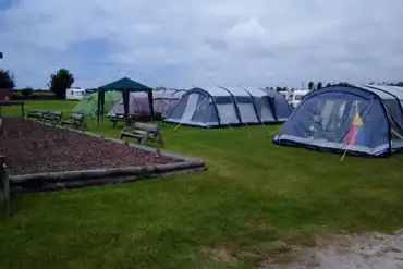 Tents by the Play-park for familys