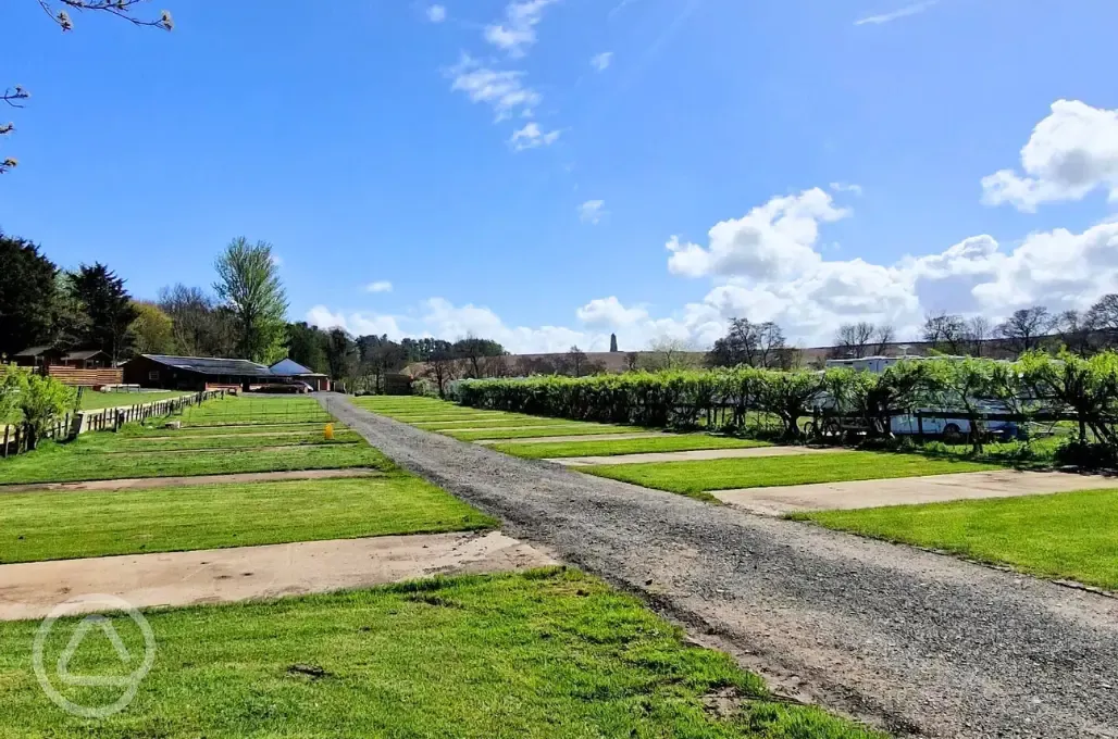 Hardstanding pitches (optional electric) beside the Hill View huts