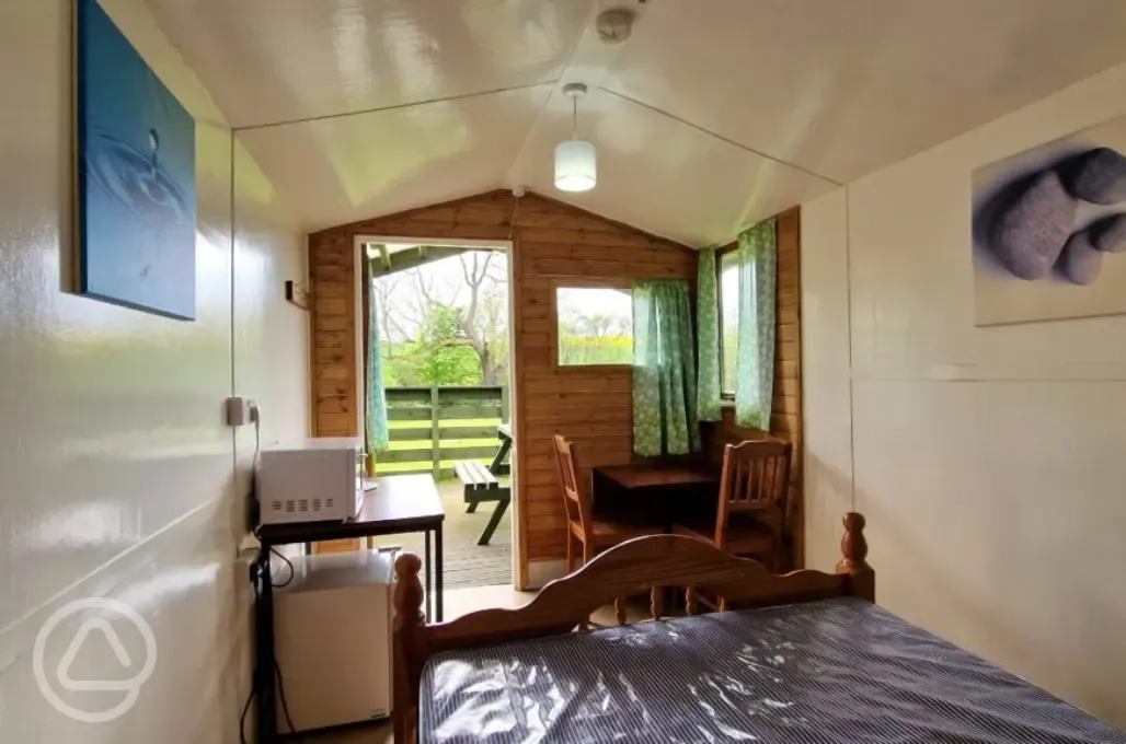 River View huts - two person interior