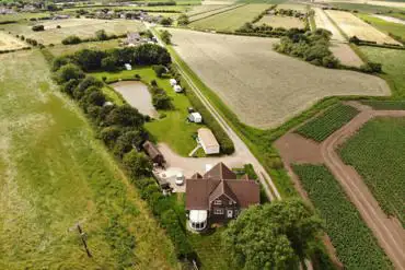 Bird's eye view of the campsite